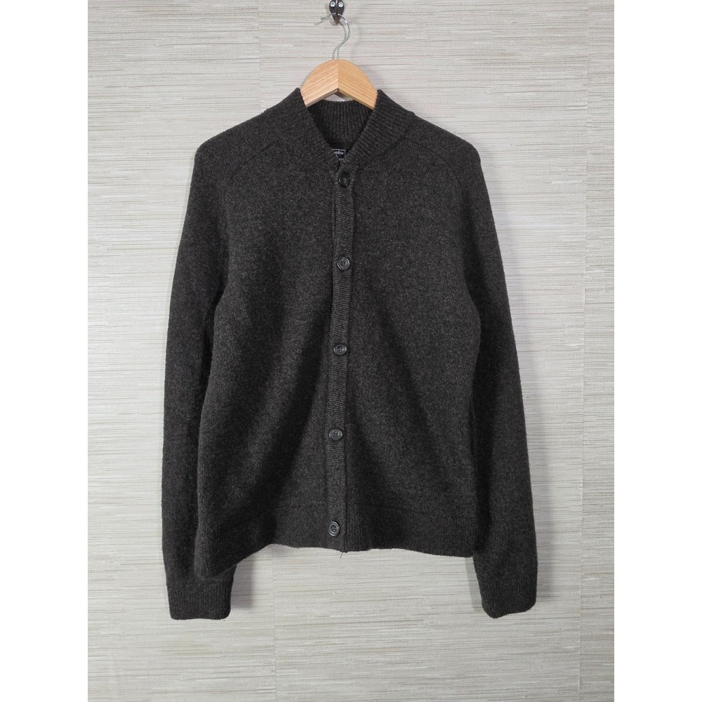 Abercrombie & Fitch Cardigan Sweater Mens Medium Gray Alpaca Wool Button Front